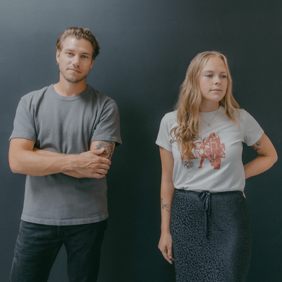 Salt studio portrait, both members facing camera.